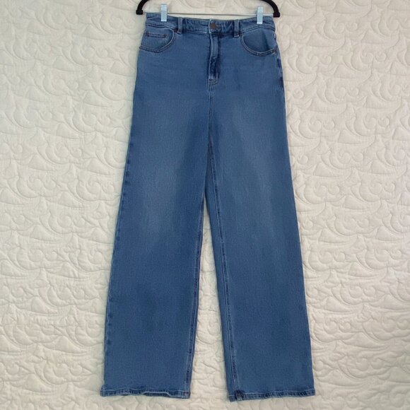 R Jeans Wide Leg Blue Jeans Size 29 Tall High Rise - Picture 1 of 10